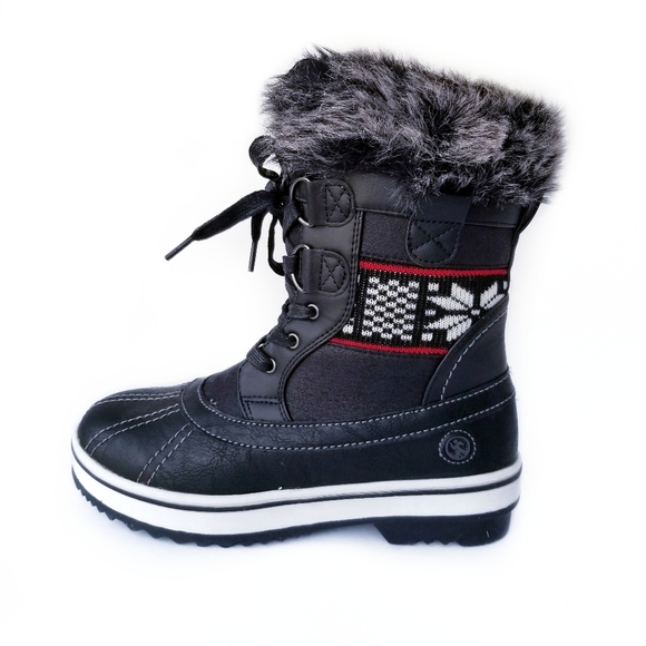 Northside Brookelle Faux Fur Lined Boots Black Women's Size 6 - Picture 4 of 7